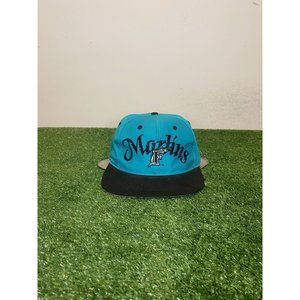 Vintage Eds West Signatures Florida marlins logo arch snapback hat block head